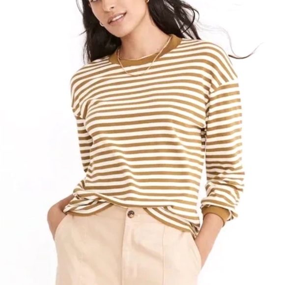 Madewell Tops - MADEWELL Striped Long Sleeve Striped T SZ M NWOT